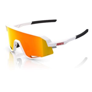 100% Slendale Sunglasses - HiPER Mirror Lens - Soft Tact White / HiPER Red Multilayer