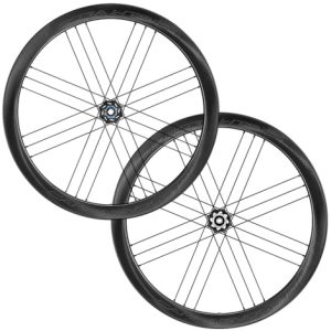 Campagnolo Bora WTO 45 Dark Carbon Disc Clincher Road Wheelset - Black / Sram XDR / 12mm Front - 142x12mm Rear / Centerlock / Pair / 11-12 Speed / Clincher / 700c