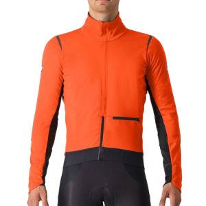 Castelli Alpha Doppio RoS Cycling Jacket - AW24 - Brilliant Orange / Black Reflex / Small