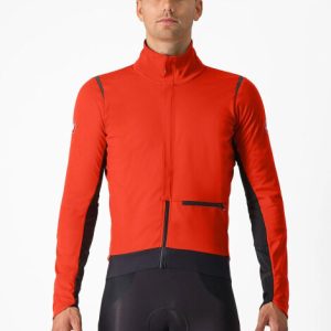 Castelli Alpha Doppio RoS Cycling Jacket - AW24 - Red Ochre / Black Reflex / Black / Small