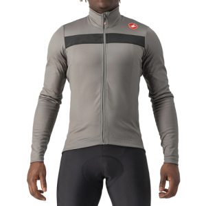 Castelli Puro 3 Long Sleeve Cycling Jersey - AW22 - Nickel Grey / Black Reflex / 2XLarge