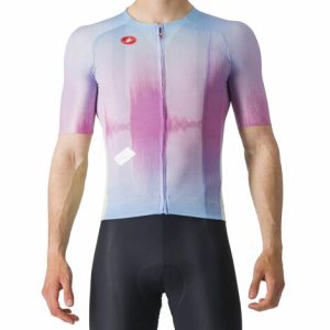 Castelli R-A/D Short Sleeve Cycling Jersey - SS24 - Multicolour Violet / Large