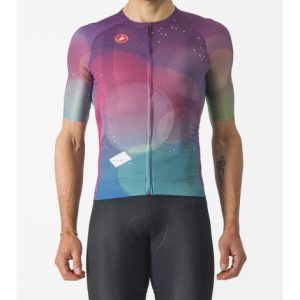 Castelli R-A/D Short Sleeve Cycling Jersey - SS24 - Multicolour Violet / XSmall