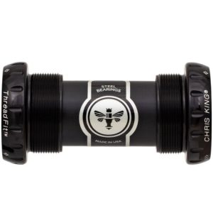 Chris King Threadfit 24 Bottom Bracket - Black / English (BSA) / Steel Bearings