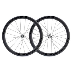 Reynolds BlackLabel 46 Pro Tubeless Disc Road Wheelset - Black / Shimano / 12mm Front - 142x12mm Rear / Centerlock / Pair / 11-12 Speed / Clincher / 700c