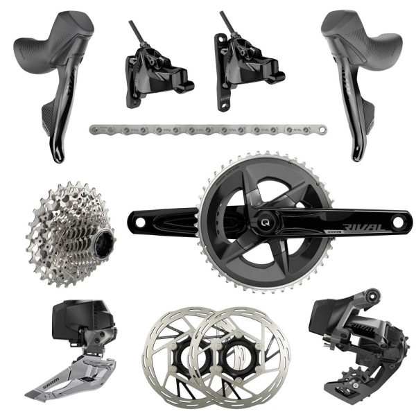 SRAM Rival eTap AXS 2X 10-30t Flat Mount HRD Powermeter Groupset