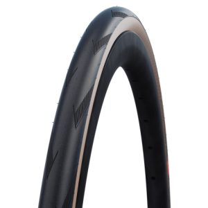 Schwalbe Pro One TLE Addix-Race Evolution V-Guard Super Race Folding Road Tyre - 700c - Black / Classic (Tan Wall) / 700c / 32mm / Tubeless / Folding