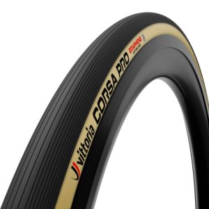 Vittoria Corsa Pro TLR Folding Road Tyre - Black / Tan / 700c / 28mm / Folding