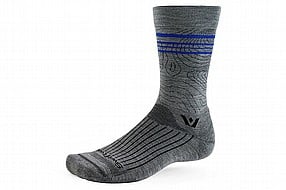 Swiftwick Pursuit Seven Merino Wool Sock - Topographic