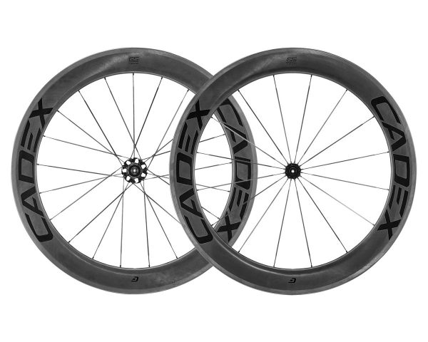 Cadex 65 Tubular Carbon Road Wheels (QR x 100mm) (Front) (700c) (Black) (Rim Brake)