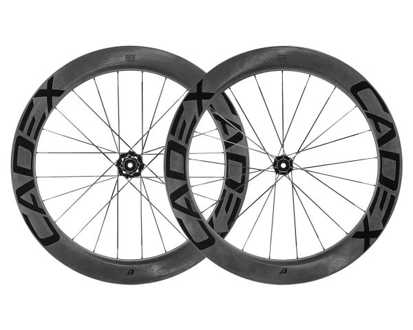 Cadex 65 Tubular Carbon Road Wheels (Shimano HG 11/12) (12 x 142mm) (Rear) (700c) (Black) (Disc Brak