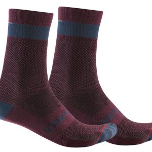 Castelli Alpha 18 Socks (Deep Bordeaux/Dark Grey) (2XL)