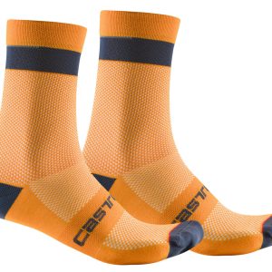 Castelli Alpha 18 Socks (Vivid Orange/Dark Grey) (2XL)