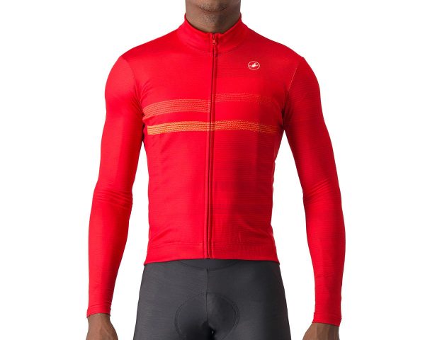 Castelli Collapse Long Sleeve Jersey (Red/Goldenrod/Orange Rust) (L)