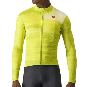 Castelli Collapse Long Sleeve Jersey (Sulphur/White) (L)