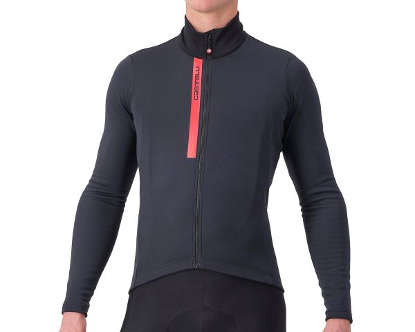 Castelli Entrata Thermal Long Sleeve Jersey (Light Black/Red) (2XL)