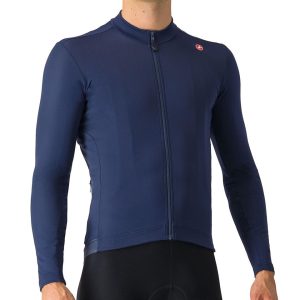 Castelli Espresso Thermal Long Sleeve Jersey (Belgian Blue) (2XL)