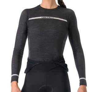 Castelli Women's Merino Seamless Long Sleeve Baselayer (Black) (L/XL)