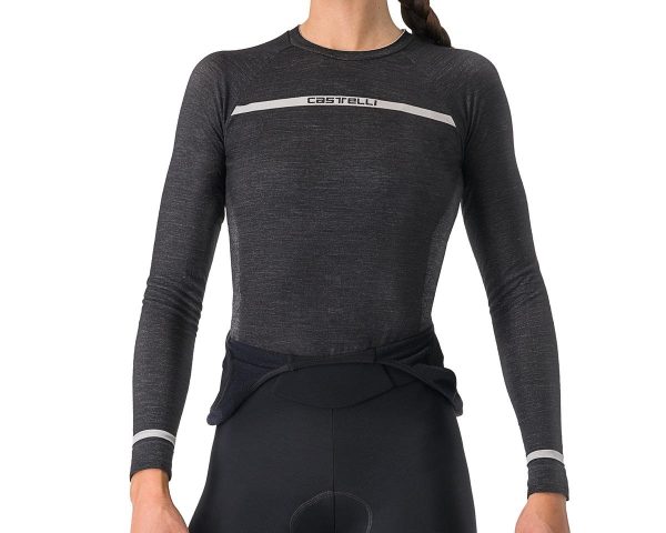 Castelli Women's Merino Seamless Long Sleeve Baselayer (Black) (L/XL)