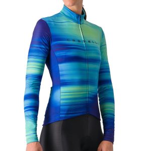 Castelli Women's Phase Long Sleeve Jersey (Multicolor Blue) (XS)