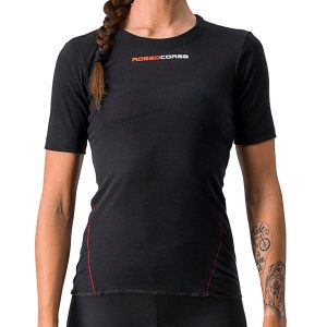 Castelli Women's Prosecco Tech Short Sleeve Baselayer (Black) (L)