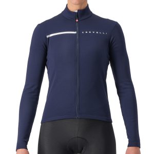 Castelli Women's Sinergia 2 Long Sleeve Jersey FZ (Belgian Blue/Silver) (M)