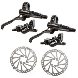 Clarks M4 Hydraulic Front & Rear Disc Brake Set With Rotors - Black / Pair