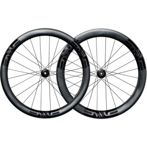 Enve SES 4.5 Disc Clincher Road Wheelset - 700c - Black / 12mm Front - 142x12mm Rear / Shimano / Centerlock / Pair / 11-12 Speed / Clincher / 700c