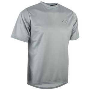 Fly Racing Action Short Sleeve Jersey (Light Grey) (L)