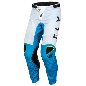 Fly Racing Kinetic Mesh Kore Pants (Blue/White/Hi-Vis Yellow) (30)