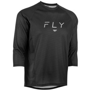 Fly Racing Ripa 3/4 Sleeve Jersey (Black/Grey) (L)