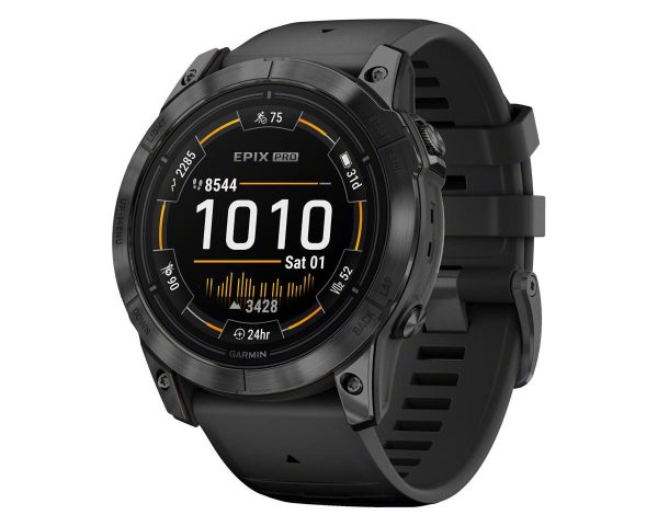 Garmin Epix Pro Standard GPS Smartwatch (Slate Grey + Black Band) (51mm Case) (Stainless Steel Bezel