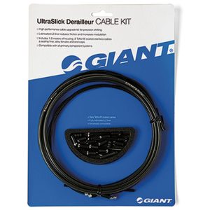 Giant UltraSlick Derailleur Cable & Housing Kit (Black)