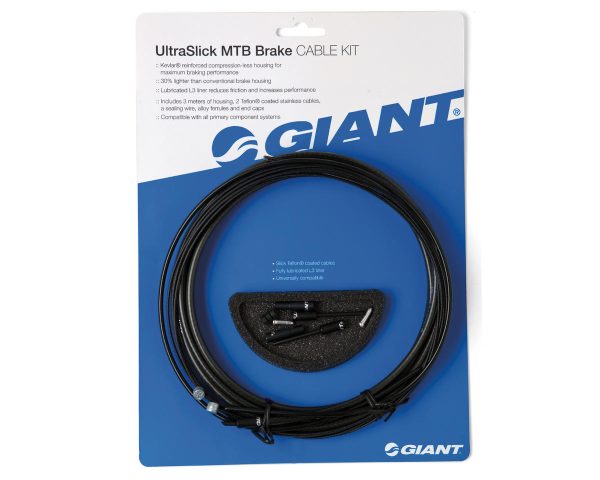 Giant UltraSlick Mountain Brake Cable (Teflon) (1) (Black) (w/ Housing)