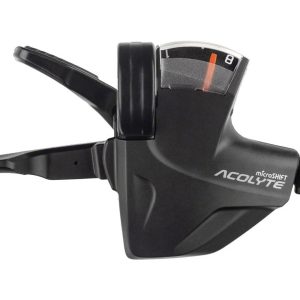 Microshift Acolyte Quick Trigger Pro Shifter w/Gear Indicator (Black) (Right) (1 x 8 Speed)