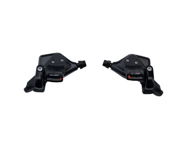 Microshift TS71 Thumb Tap Shifter Set (Black) (Pair) (3 x 7 Speed) (w/Optical Gear Indicator) (Shima