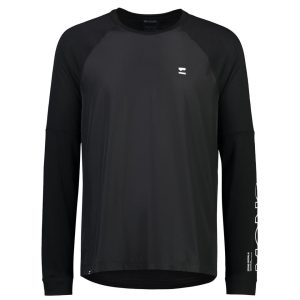 Mons Royale Men's Tarn Merino Shift Wind Long Sleeve Jersey (Black) (XL)