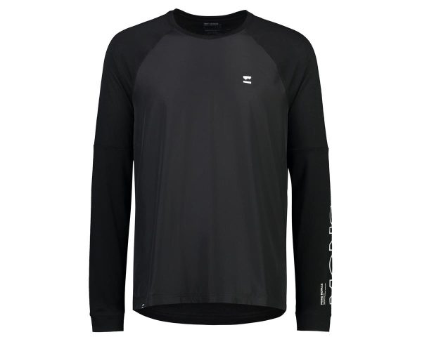 Mons Royale Men's Tarn Merino Shift Wind Long Sleeve Jersey (Black) (XL)