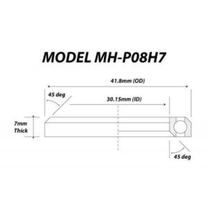 Replacement Headset Bearings - Pair / 41.8mm x 30.15mm x 7mm (45/45 Degree)