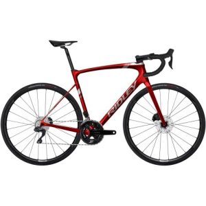 Ridley Fenix Disc 105 DI2 Carbon Road Bike - 2024 - Candy Red Metallic / White / Battleship Grey / M