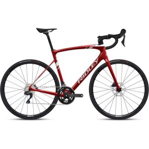 Ridley Fenix Disc Ultegra Carbon Road Bike - 2023 - Candy Red Metallic / White / Battleship Grey / L