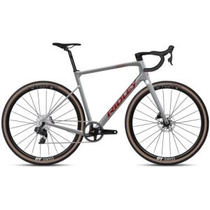 Ridley Grifn Gravel Rival AXS Carbon All-Road Bike - 2024 - Battle Ship Grey / Candy Red Metallic / L