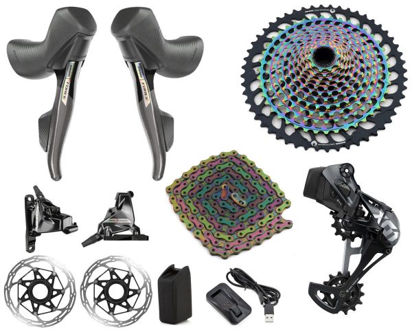 SRAM Force AXS Mullet Gravel Groupset (Rainbow) (1 x 12 Speed) (10-52T)