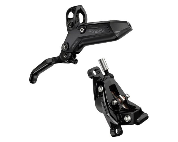 SRAM Level Silver Stealth 4-Piston Hydraulic Disc Brake (Black) (Post Mount) (Left) (Caliper Include