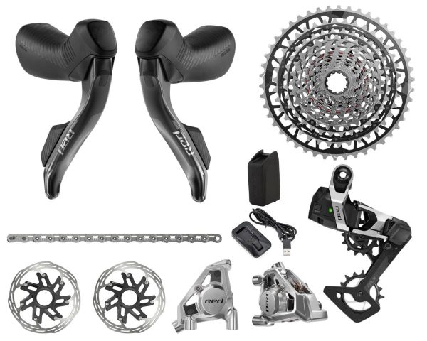 SRAM RED XPLR AXS Gravel Groupset (Black) (1 x 13 Speed) (10-46T) (E1) (2024)