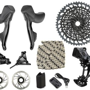 SRAM Rival AXS Mullet Gravel Groupset (Black) (1 x 12 Speed) (10-52T)