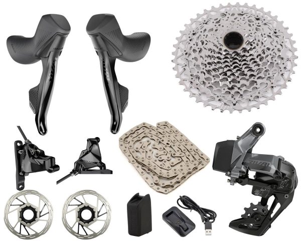 SRAM Rival AXS XPLR Gravel Groupset (Black) (1 x 12 Speed) (10-44T)