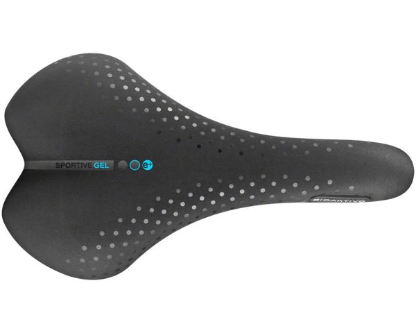 Selle San Marco Sportive Gel Saddle (Black) (Steel Rails) (S1) (150mm)