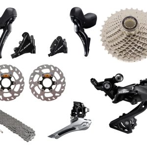 Shimano 105 R7020 Mechanical Road Groupset (Black) (2 x 11 Speed) (Hydraulic Disc Brake)