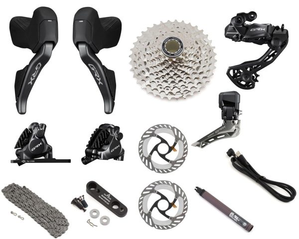 Shimano GRX RX825 Di2 Groupset (Black) (2 x 12 Speed) (Disc Brake) (New 2024)